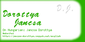 dorottya jancsa business card